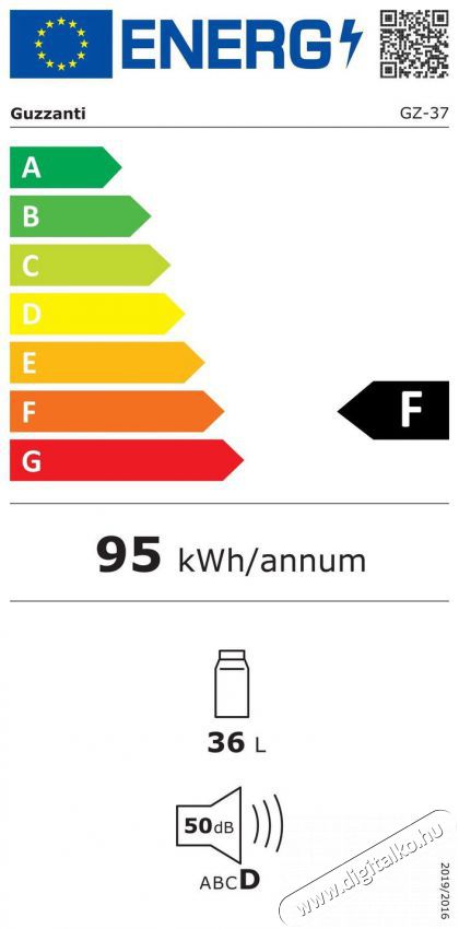 Guzzanti GZ 37 Konyhai term&eacute;kek - Hűtő, fagyaszt&oacute; (szabadon&aacute;ll&oacute;) - Hordozhat&oacute; hűtőt&aacute;ska - 522900