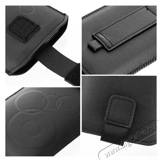 HAFFNER PT-6664 Deco iPhone 13/13 Pro fekete műbőr tok Mobil / Kommunik&aacute;ci&oacute; / Smart - Mobiltelefon kieg&eacute;sz&iacute;tő / tok - Tok / h&aacute;tlap - 477226