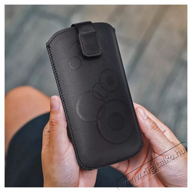 HAFFNER PT-6664 Deco iPhone 13/13 Pro fekete műbőr tok Mobil / Kommunik&aacute;ci&oacute; / Smart - Mobiltelefon kieg&eacute;sz&iacute;tő / tok - Tok / h&aacute;tlap - 477226