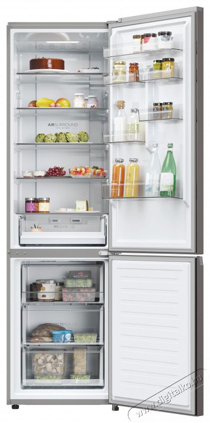 Haier HDPW3620DNPD k&eacute;tajt&oacute;s kombi hűtőszekr&eacute;ny (289 + 117 liter) Konyhai term&eacute;kek - Hűtő, fagyaszt&oacute; (szabadon&aacute;ll&oacute;) - Alulfagyaszt&oacute;s kombin&aacute;lt hűtő - 499856