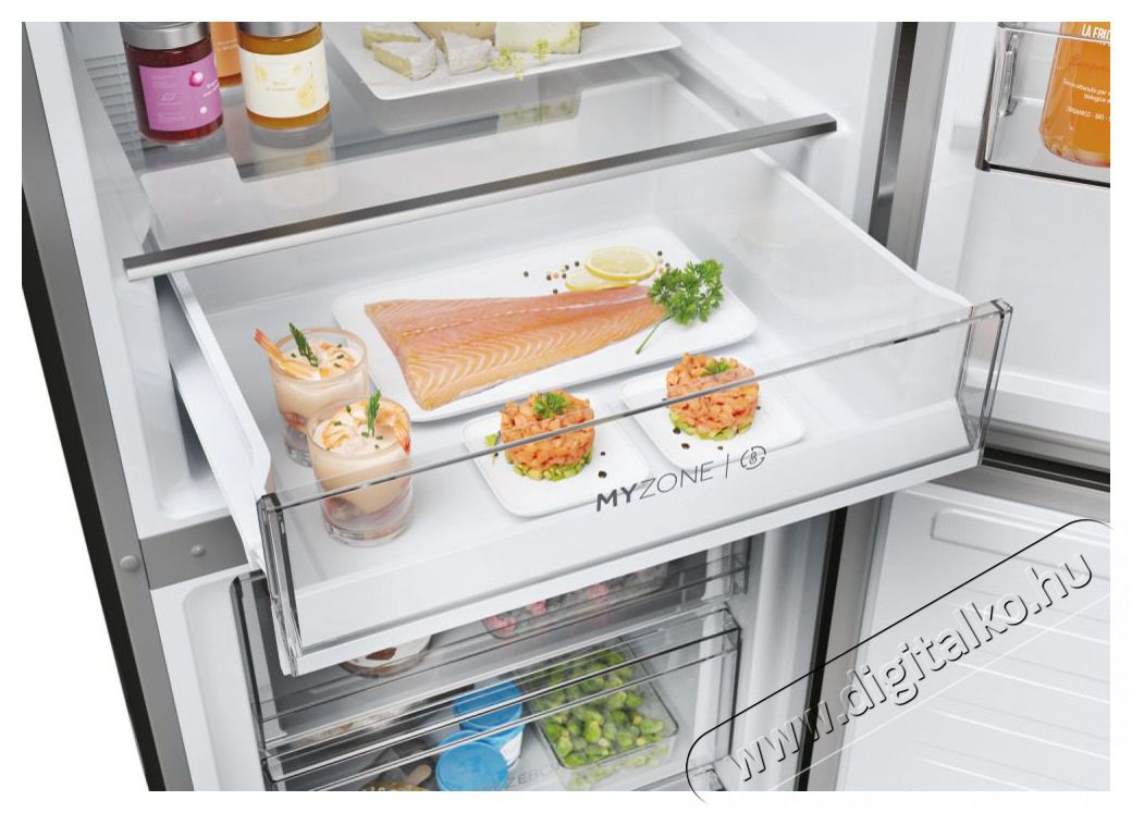 Haier HDPW3620DNPD k&eacute;tajt&oacute;s kombi hűtőszekr&eacute;ny (289 + 117 liter) Konyhai term&eacute;kek - Hűtő, fagyaszt&oacute; (szabadon&aacute;ll&oacute;) - Alulfagyaszt&oacute;s kombin&aacute;lt hűtő - 499856