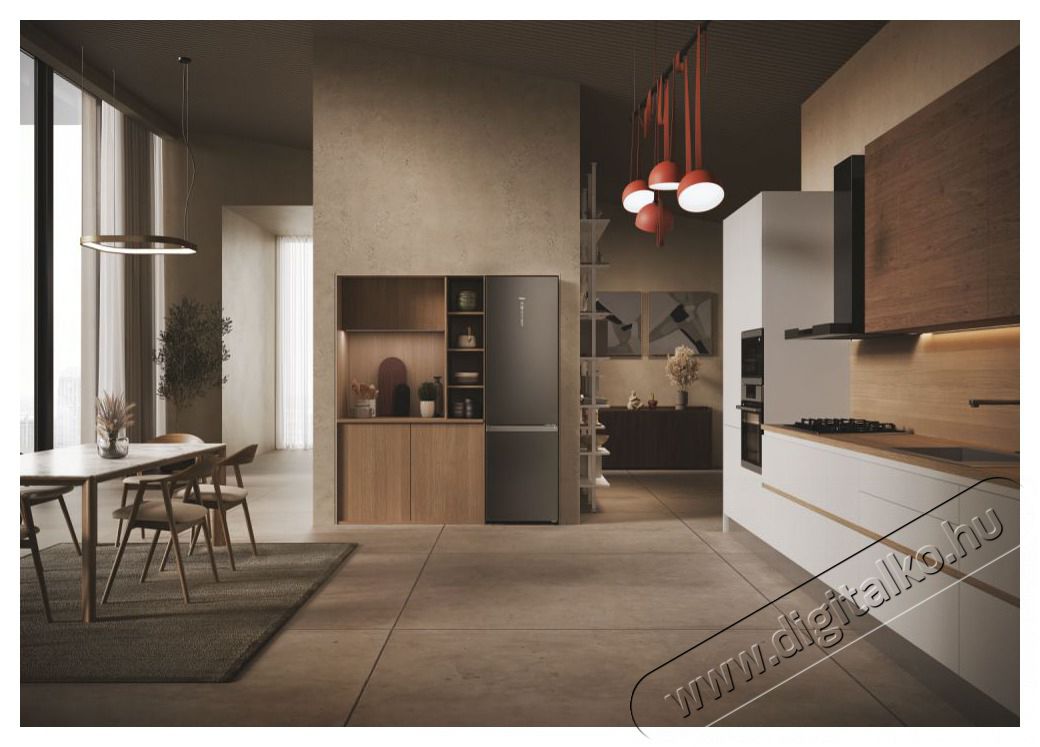 Haier HDPW3620DNPD k&eacute;tajt&oacute;s kombi hűtőszekr&eacute;ny (289 + 117 liter) Konyhai term&eacute;kek - Hűtő, fagyaszt&oacute; (szabadon&aacute;ll&oacute;) - Alulfagyaszt&oacute;s kombin&aacute;lt hűtő - 499856