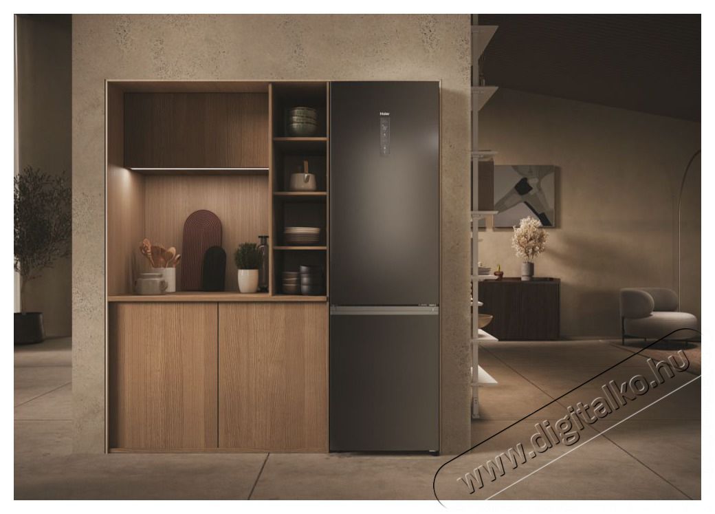 Haier HDPW3620DNPD k&eacute;tajt&oacute;s kombi hűtőszekr&eacute;ny (289 + 117 liter) Konyhai term&eacute;kek - Hűtő, fagyaszt&oacute; (szabadon&aacute;ll&oacute;) - Alulfagyaszt&oacute;s kombin&aacute;lt hűtő - 499856