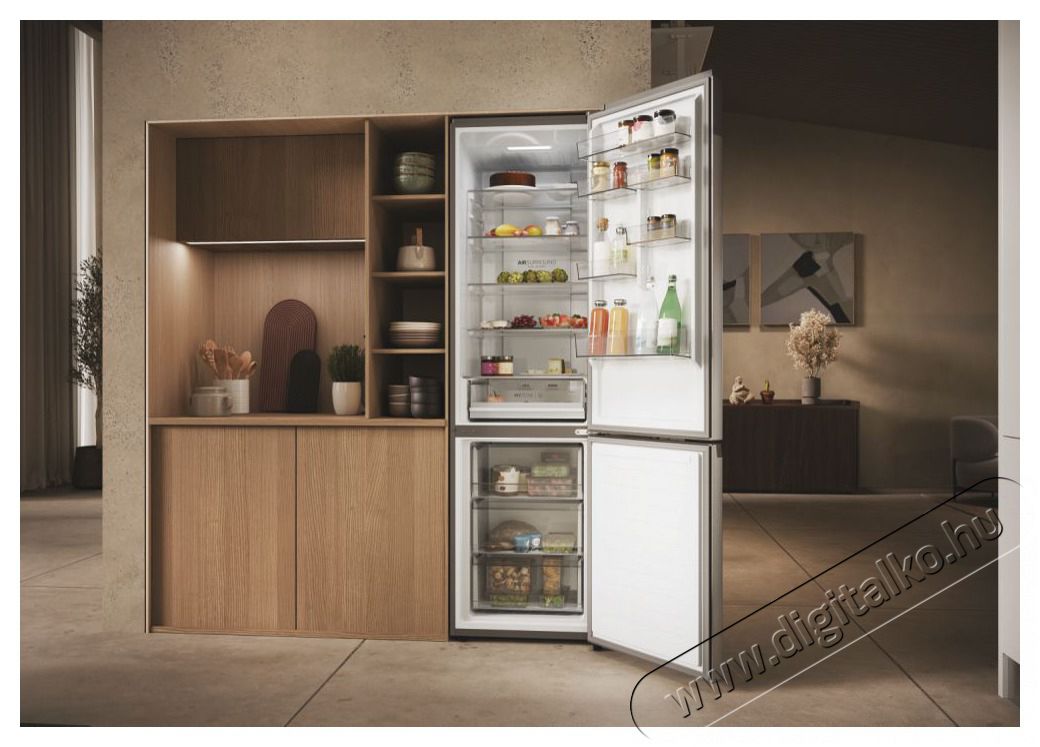 Haier HDPW3620DNPD k&eacute;tajt&oacute;s kombi hűtőszekr&eacute;ny (289 + 117 liter) Konyhai term&eacute;kek - Hűtő, fagyaszt&oacute; (szabadon&aacute;ll&oacute;) - Alulfagyaszt&oacute;s kombin&aacute;lt hűtő - 499856