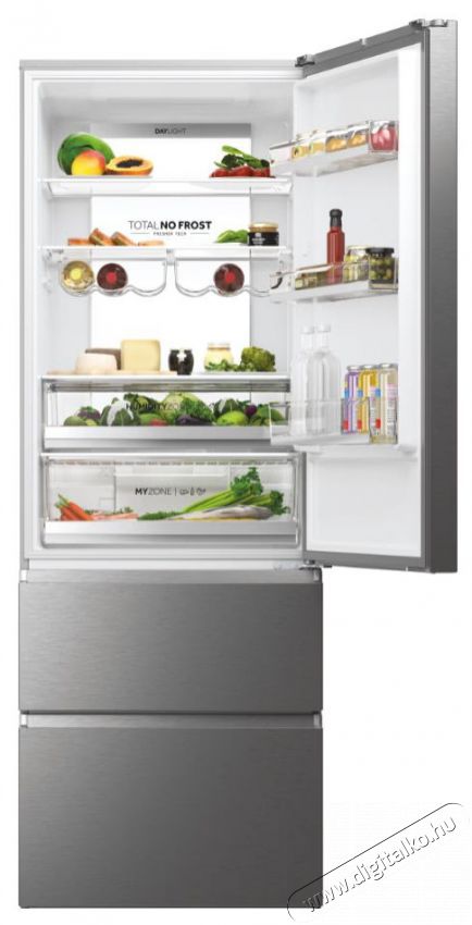 Haier HTW7720ENMP alulfagyaszt&oacute;s hűtő Konyhai term&eacute;kek - Hűtő, fagyaszt&oacute; (szabadon&aacute;ll&oacute;) - Alulfagyaszt&oacute;s kombin&aacute;lt hűtő - 500630
