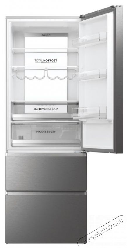 Haier HTW7720ENMP alulfagyaszt&oacute;s hűtő Konyhai term&eacute;kek - Hűtő, fagyaszt&oacute; (szabadon&aacute;ll&oacute;) - Alulfagyaszt&oacute;s kombin&aacute;lt hűtő - 500630