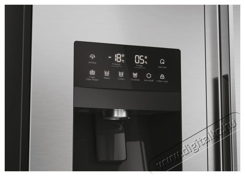 Haier HSR3918EIMP Side by Side hűtő Konyhai term&eacute;kek - Hűtő, fagyaszt&oacute; (szabadon&aacute;ll&oacute;) - Amerikai t&iacute;pus&uacute; Side By Side hűtő - 500620