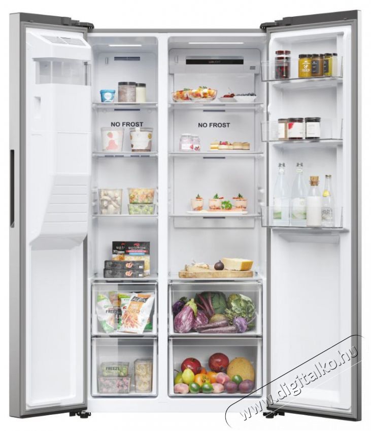 Haier HSR3918EIMP Side by Side hűtő Konyhai term&eacute;kek - Hűtő, fagyaszt&oacute; (szabadon&aacute;ll&oacute;) - Amerikai t&iacute;pus&uacute; Side By Side hűtő - 500620