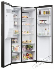 Haier HSR5918DIPB Side by Side hűtő Konyhai term&eacute;kek - Hűtő, fagyaszt&oacute; (szabadon&aacute;ll&oacute;) - Amerikai t&iacute;pus&uacute; Side By Side hűtő - 500619