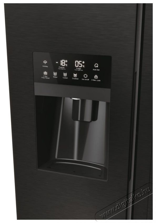 Haier HSR5918DIPB Side by Side hűtő Konyhai term&eacute;kek - Hűtő, fagyaszt&oacute; (szabadon&aacute;ll&oacute;) - Amerikai t&iacute;pus&uacute; Side By Side hűtő - 500619