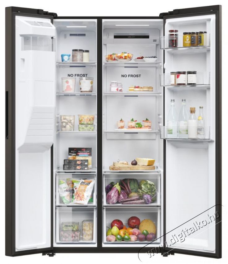 Haier HSR5918DIPB Side by Side hűtő Konyhai term&eacute;kek - Hűtő, fagyaszt&oacute; (szabadon&aacute;ll&oacute;) - Amerikai t&iacute;pus&uacute; Side By Side hűtő - 500619