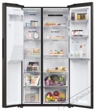 Haier HSR5918DIPB Side by Side hűtő Konyhai term&eacute;kek - Hűtő, fagyaszt&oacute; (szabadon&aacute;ll&oacute;) - Amerikai t&iacute;pus&uacute; Side By Side hűtő - 500619