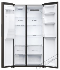 Haier HSR5918DIPB Side by Side hűtő Konyhai term&eacute;kek - Hűtő, fagyaszt&oacute; (szabadon&aacute;ll&oacute;) - Amerikai t&iacute;pus&uacute; Side By Side hűtő - 500619