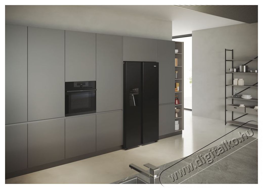 Haier HSR5918DIPB Side by Side hűtő Konyhai term&eacute;kek - Hűtő, fagyaszt&oacute; (szabadon&aacute;ll&oacute;) - Amerikai t&iacute;pus&uacute; Side By Side hűtő - 500619