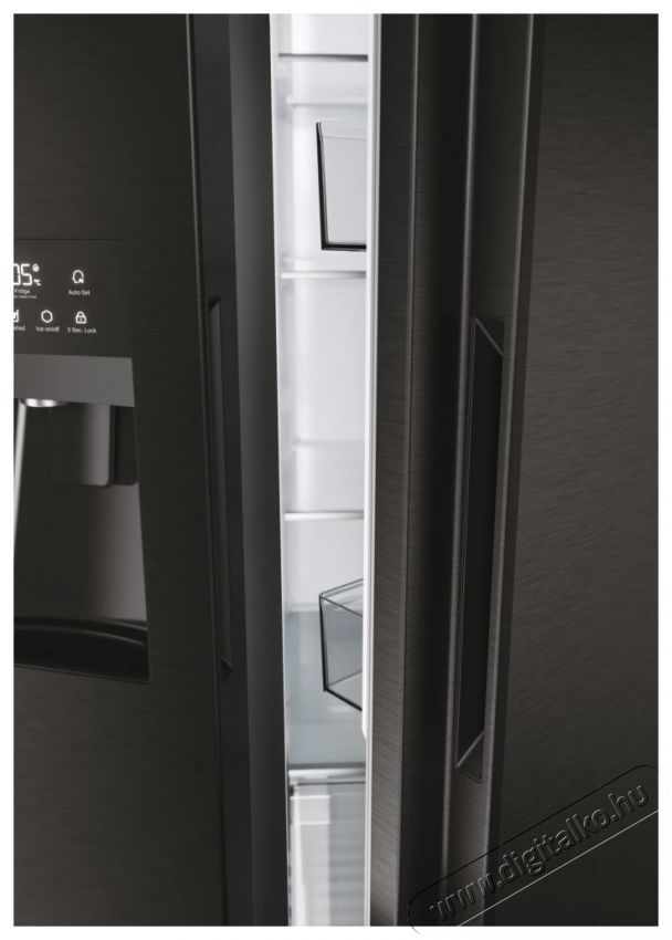 Haier HSR5918DIPB Side by Side hűtő Konyhai term&eacute;kek - Hűtő, fagyaszt&oacute; (szabadon&aacute;ll&oacute;) - Amerikai t&iacute;pus&uacute; Side By Side hűtő - 500619