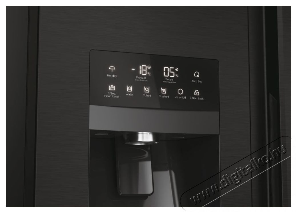 Haier HSR5918DIPB Side by Side hűtő Konyhai term&eacute;kek - Hűtő, fagyaszt&oacute; (szabadon&aacute;ll&oacute;) - Amerikai t&iacute;pus&uacute; Side By Side hűtő - 500619