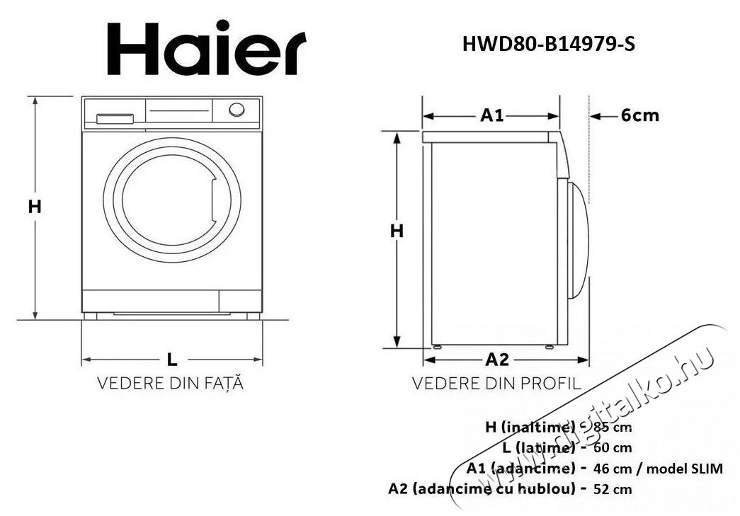 Haier HWD80-B14979-S Mos&oacute;-sz&aacute;r&iacute;t&oacute;g&eacute;p H&aacute;ztart&aacute;s / Otthon / K&uuml;lt&eacute;r - Mos&oacute;g&eacute;p / sz&aacute;r&iacute;t&oacute;g&eacute;p - Mos&oacute;-sz&aacute;r&iacute;t&oacute;g&eacute;p - 501399