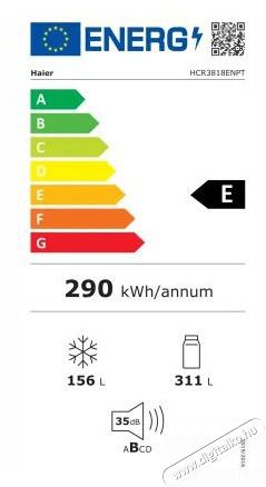 Haier HCR3818ENPT antracit, n&eacute;gyajt&oacute;s, Hűtő:311L, Fagyaszt&oacute;:156L, Total No frost hűtőszekr&eacute;ny Konyhai term&eacute;kek - Hűtő, fagyaszt&oacute; (szabadon&aacute;ll&oacute;) - Amerikai t&iacute;pus&uacute; Side By Side hűtő - 506324