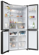 Haier HCR3818ENPT antracit, n&eacute;gyajt&oacute;s, Hűtő:311L, Fagyaszt&oacute;:156L, Total No frost hűtőszekr&eacute;ny Konyhai term&eacute;kek - Hűtő, fagyaszt&oacute; (szabadon&aacute;ll&oacute;) - Amerikai t&iacute;pus&uacute; Side By Side hűtő - 506324