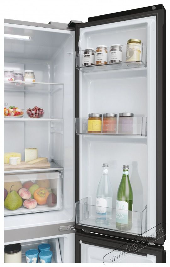 Haier HCR3818ENPT antracit, n&eacute;gyajt&oacute;s, Hűtő:311L, Fagyaszt&oacute;:156L, Total No frost hűtőszekr&eacute;ny Konyhai term&eacute;kek - Hűtő, fagyaszt&oacute; (szabadon&aacute;ll&oacute;) - Amerikai t&iacute;pus&uacute; Side By Side hűtő - 506324