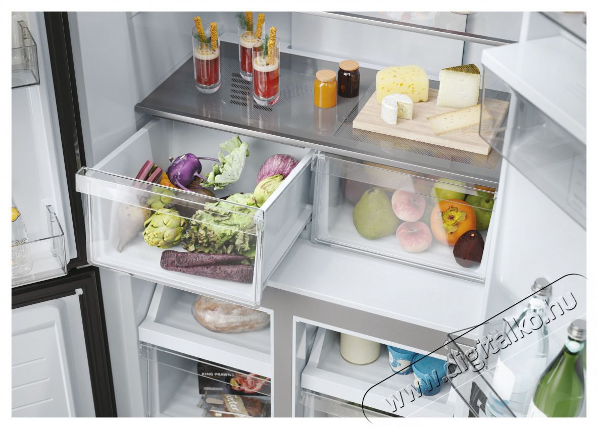 Haier HCR3818ENPT antracit, n&eacute;gyajt&oacute;s, Hűtő:311L, Fagyaszt&oacute;:156L, Total No frost hűtőszekr&eacute;ny Konyhai term&eacute;kek - Hűtő, fagyaszt&oacute; (szabadon&aacute;ll&oacute;) - Amerikai t&iacute;pus&uacute; Side By Side hűtő - 506324