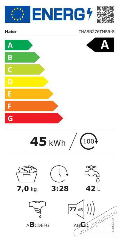 Haier THASN276TMR5-S T SERIES 7 H&aacute;ztart&aacute;s / Otthon / K&uuml;lt&eacute;r - Mos&oacute;g&eacute;p / sz&aacute;r&iacute;t&oacute;g&eacute;p - Fel&uuml;lt&ouml;ltős mos&oacute;g&eacute;p - 515494