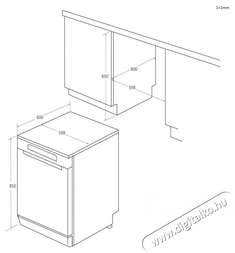 Haier XS 4A4M4PDX be&eacute;p&iacute;thető mosogat&oacute;g&eacute;p, 60 cm Konyhai term&eacute;kek - Mosogat&oacute;g&eacute;p - Norm&aacute;l (60cm) be&eacute;p&iacute;thető mosogat&oacute;g&eacute;p - 535226