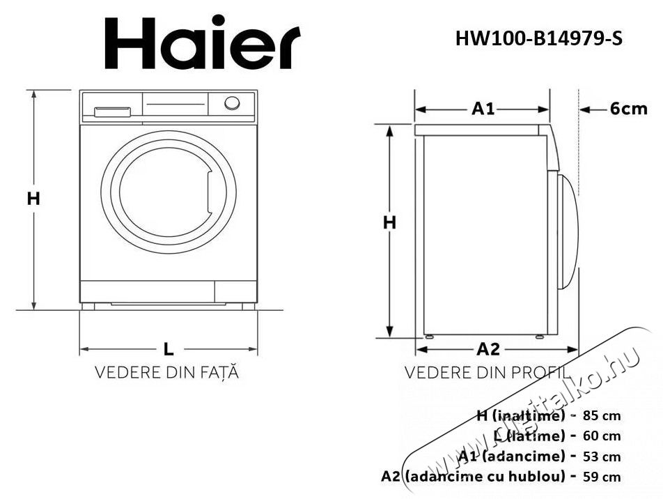 Haier HW100-B14979-S Mos&oacute;g&eacute;p, 10 kg, 1400 rpm, Direct Motion Motor, Steam, Touch Control, A energiaoszt&aacute;ly, Feh&eacute;r H&aacute;ztart&aacute;s / Otthon / K&uuml;lt&eacute;r - Mos&oacute;g&eacute;p / sz&aacute;r&iacute;t&oacute;g&eacute;p - El&ouml;lt&ouml;ltős norm&aacute;l (60cm-ig) mos&oacute;g&eacute;p - 536741