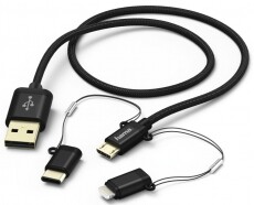 Hama 183348 3IN1 MICRO USB / TYPE-C / LIGHTNING adatk&aacute;bel - 1M Fot&oacute;-Vide&oacute; kieg&eacute;sz&iacute;tők - K&aacute;bel - USB k&aacute;bel - 365623