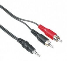 Hama 3,5mm Jack sztereo - 2RCA &ouml;sszek&ouml;tő k&aacute;bel 2m - 48913 Tv kieg&eacute;sz&iacute;tők - K&aacute;bel / csatlakoz&oacute; - Jack-RCA k&aacute;bel - 293601