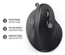 Hama Vertical Ergonomic EMC-500 optikai eg&eacute;r (182698) Iroda &eacute;s sz&aacute;m&iacute;t&aacute;stechnika - Eg&eacute;r - Vezet&eacute;kes eg&eacute;r - 341155