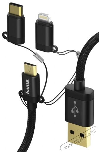 Hama 183348 3IN1 MICRO USB / TYPE-C / LIGHTNING adatk&aacute;bel - 1M Fot&oacute;-Vide&oacute; kieg&eacute;sz&iacute;tők - K&aacute;bel - USB k&aacute;bel - 365623