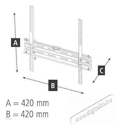 Hama 118104 fali konzol, 1CS, FIX, 400x400, /32-65/ Tv kieg&eacute;sz&iacute;tők - Fali tart&oacute; / konzol - Fali tv tart&oacute; - 378480
