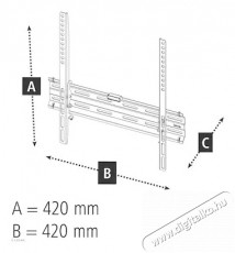 Hama 118104 fali konzol, 1CS, FIX, 400x400, /32-65/ Tv kieg&eacute;sz&iacute;tők - Fali tart&oacute; / konzol - Fali tv tart&oacute; - 378480