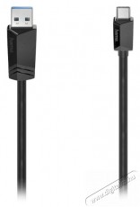 Hama 200651 USB 3.1 Type-C- USB A fekete 0,75m adatkábel Mobil / Kommunikáció / Smart - Mobiltelefon kiegészítő / tok - Kábel / átalakító - 386771