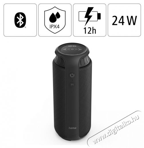 Hama BLUETOOTH HANGSZ&Oacute;R&Oacute; PIPE 2.0, 24W FEKETE (188200) Audio-Video / Hifi / Multim&eacute;dia - Hordozhat&oacute;, vezet&eacute;k n&eacute;lk&uuml;li / bluetooth hangsug&aacute;rz&oacute; - Hordozhat&oacute;, vezet&eacute;k n&eacute;lk&uuml;li / bluetooth hangsug&aacute;rz&oacute; - 399220