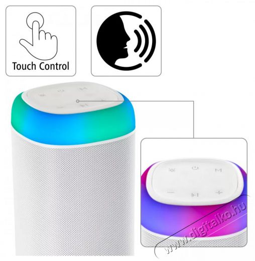 Hama BLUETOOTH HANGSZ&Oacute;R&Oacute; SHINE 2.0, 30W, RGB LED, FEH&Eacute;R (188229) Audio-Video / Hifi / Multim&eacute;dia - Hordozhat&oacute;, vezet&eacute;k n&eacute;lk&uuml;li / bluetooth hangsug&aacute;rz&oacute; - Hordozhat&oacute;, vezet&eacute;k n&eacute;lk&uuml;li / bluetooth hangsug&aacute;rz&oacute; - 399221