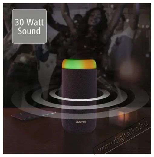 Hama BLUETOOTH HANGSZ&Oacute;R&Oacute; SHINE 2.0, 30W, RGB LED, FEKETE (188228) Audio-Video / Hifi / Multim&eacute;dia - Hordozhat&oacute;, vezet&eacute;k n&eacute;lk&uuml;li / bluetooth hangsug&aacute;rz&oacute; - Hordozhat&oacute;, vezet&eacute;k n&eacute;lk&uuml;li / bluetooth hangsug&aacute;rz&oacute; - 399222