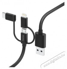 Hama E3 Adatk&aacute;bel 3IN1 MICRO USB / TYPE-C / LIGHTNING 1,5M (201536) Tv kieg&eacute;sz&iacute;tők - K&aacute;bel / csatlakoz&oacute; - USB k&aacute;bel - 399195