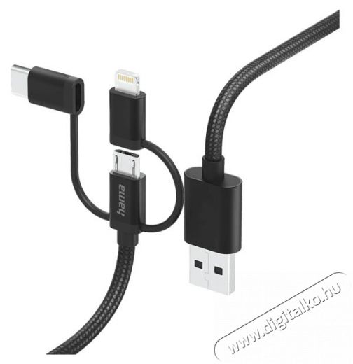 Hama E3 Adatk&aacute;bel 3IN1 MICRO USB / TYPE-C / LIGHTNING 1,5M (201536) Tv kieg&eacute;sz&iacute;tők - K&aacute;bel / csatlakoz&oacute; - USB k&aacute;bel - 399195