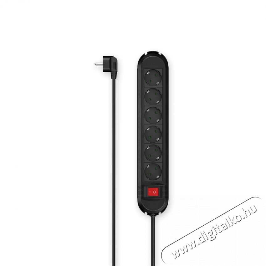 Hama H&aacute;l&oacute;zati Eloszt&oacute; Kapcsol&oacute;val 6DIN 1,5m (223037) - fekete H&aacute;ztart&aacute;s / Otthon / K&uuml;lt&eacute;r - Vil&aacute;g&iacute;t&aacute;s / elektromoss&aacute;g - H&aacute;l&oacute;zati eloszt&oacute; / hosszabb&iacute;t&oacute; / adapter - 403643