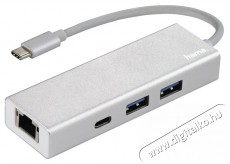 Hama USB 3.2 GEN1 TYPE-C HUB (2 USB, 1 USB TYPE-C) +LAN (200108) Tv kieg&eacute;sz&iacute;tők - K&aacute;bel / csatlakoz&oacute; - Csatlakoz&oacute; / eloszt&oacute; / &aacute;talak&iacute;t&oacute; - 399209