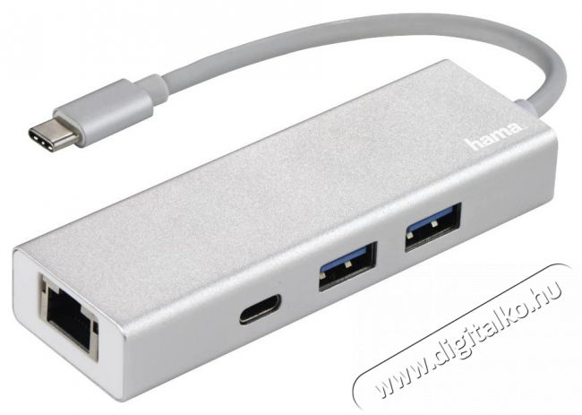 Hama USB 3.2 GEN1 TYPE-C HUB (2 USB, 1 USB TYPE-C) +LAN (200108) Tv kieg&eacute;sz&iacute;tők - K&aacute;bel / csatlakoz&oacute; - Csatlakoz&oacute; / eloszt&oacute; / &aacute;talak&iacute;t&oacute; - 399209