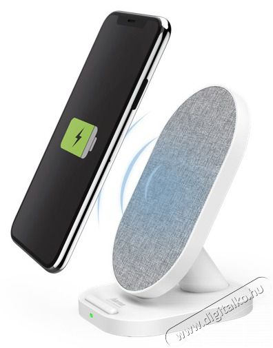 Hama 201686 "QI FABRIC FC-10S" FIC E3 10W vezet&eacute;k n&eacute;lk&uuml;li feh&eacute;r mobiltelefon t&ouml;ltő Mobil / Kommunik&aacute;ci&oacute; / Smart - Mobiltelefon kieg&eacute;sz&iacute;tő / tok - H&aacute;l&oacute;zati-, aut&oacute;s t&ouml;ltő - 459745