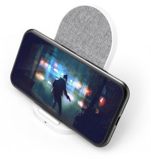 Hama 201686 "QI FABRIC FC-10S" FIC E3 10W vezet&eacute;k n&eacute;lk&uuml;li feh&eacute;r mobiltelefon t&ouml;ltő Mobil / Kommunik&aacute;ci&oacute; / Smart - Mobiltelefon kieg&eacute;sz&iacute;tő / tok - H&aacute;l&oacute;zati-, aut&oacute;s t&ouml;ltő - 459745