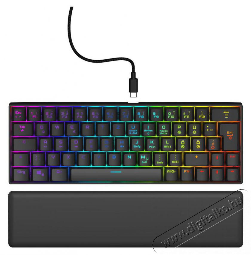 Hama GAMING URAGE EXODUS 760TKL MECH.MINI BILL.,RGB, RED SWITCH, FEKETE Iroda &eacute;s sz&aacute;m&iacute;t&aacute;stechnika - Billentyűzet / billentyűzet szett - Vezet&eacute;kes - 493301
