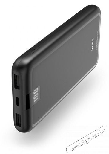 Hama 00201709 10000mAh fekete powerbank Mobil / Kommunik&aacute;ci&oacute; / Smart - Powerbank / K&uuml;lső akkumul&aacute;tor &eacute;s t&ouml;ltő - 499881