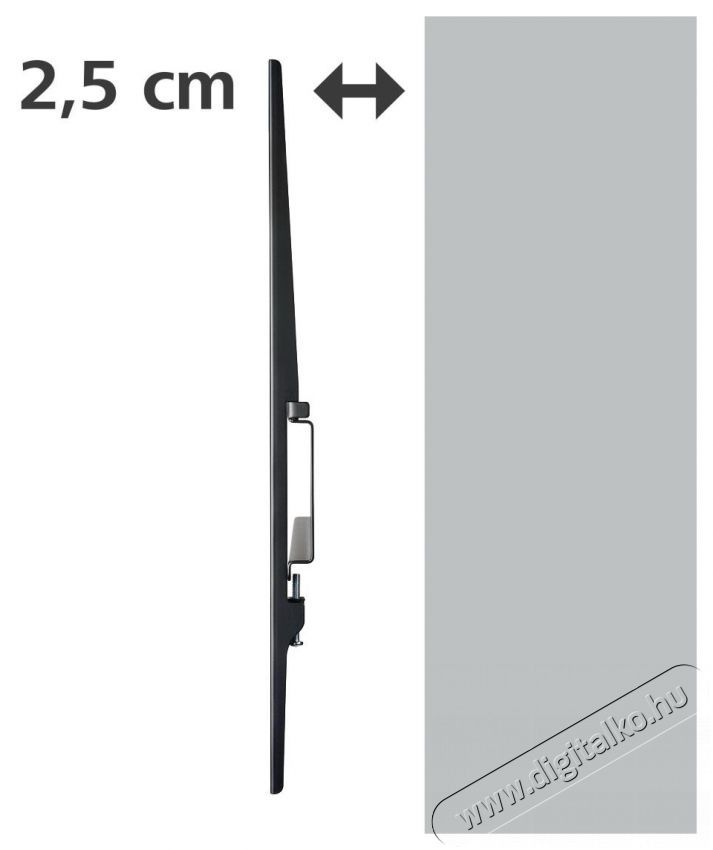 Hama FALITART&Oacute; FITV, FIX, 600X400, XL, FEKETE (220811) Tv kieg&eacute;sz&iacute;tők - Fali tart&oacute; / konzol - Fali tv tart&oacute; - 493985