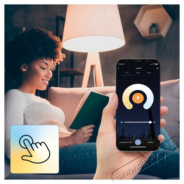 Hama 00176600 E27 10W okos WiFi LED izz&oacute; H&aacute;ztart&aacute;s / Otthon / K&uuml;lt&eacute;r - Vil&aacute;g&iacute;t&aacute;s / elektromoss&aacute;g - E27 foglalat&uacute; izz&oacute; - 507444