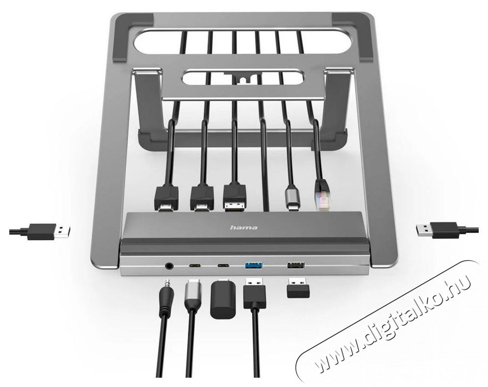 Hama 200139 12in1 Type-C dokkol&oacute; &aacute;llv&aacute;ny Audio-Video / Hifi / Multim&eacute;dia - Hangprojektor / soundbar - Tv &aacute;llv&aacute;nyk&eacute;nt is haszn&aacute;lhat&oacute; - 514121